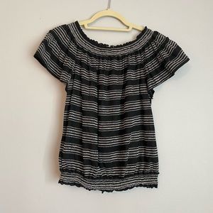 Off Shoulder Striped Top